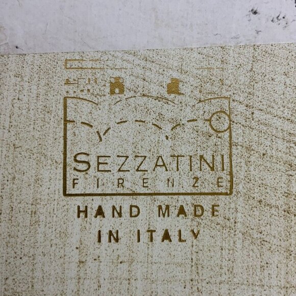 Handmade Sezzatini Firenze Florentine Ivory Serving Tray With Medallion Design - Picture 6 of 7